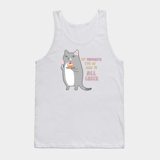 Celebration Cat - Favourite Type Of Cake Tank Top